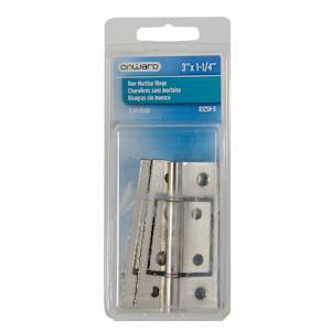Non-Mortise Hinges, 3 in. Pkg/3