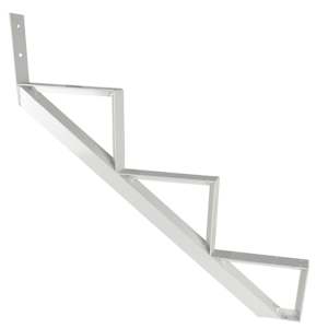 PYLEX 3-Step White Aluminum Stair Stringer Collection 10.