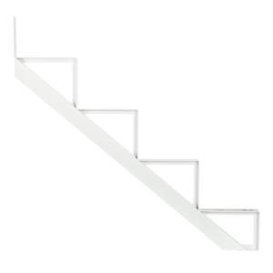 PYLEX 4-Step White Aluminum Stair Stringer Collection 10.