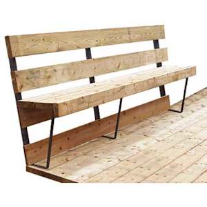 PYLEX Patio Bench Metal Support Cedar