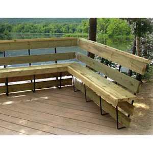 PYLEX Patio Bench Metal Support Cedar