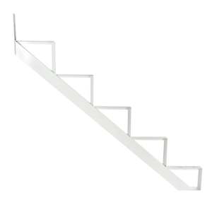 PYLEX 5-Step White Aluminum Stair Stringer Collection 10.