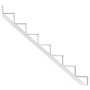 Limon d'escalier en aluminium blanc 7 marches Collection 10. PYLEX
