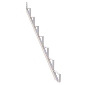 Limon d'escalier en aluminium blanc 7 marches Collection 10. PYLEX