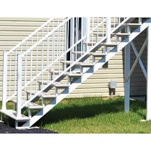 PYLEX 11-Step White Aluminum Stair Riser