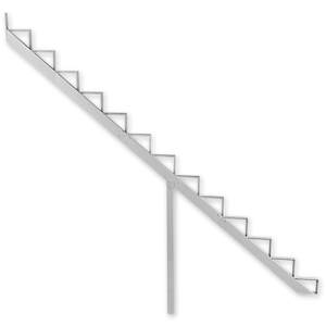 Limon d'escalier en aluminium blanc 13 marches PYLEX