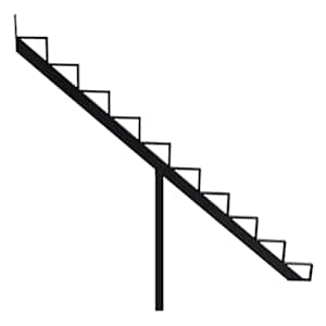 PYLEX 10-Step Black Aluminum Stair Riser