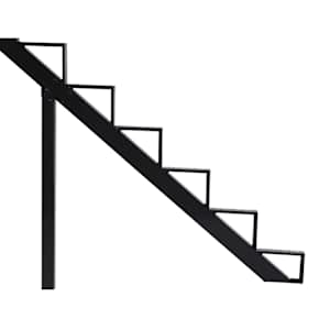 PYLEX 10-Step Black Aluminum Stair Riser