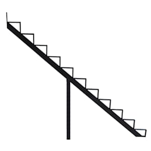 PYLEX 11-Step Black Aluminum Stair Riser