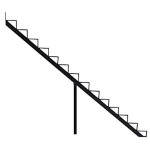 PYLEX 14-Step Black Aluminum Stair Riser