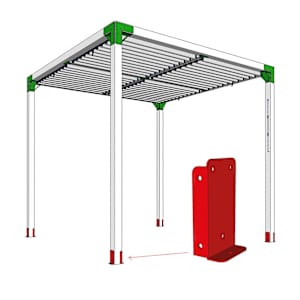 Bases pour pergola Pqt/4 PYLEX