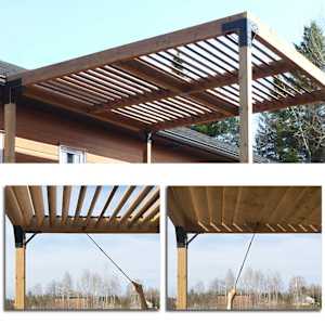 Quincaillerie de volets articulés pour pergola PYLEX