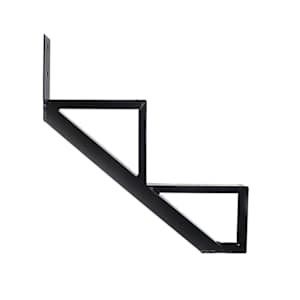PYLEX 2-Step Black Aluminum Stair Stringer Collection 10.