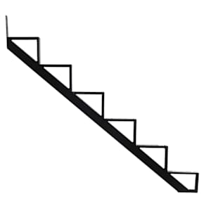 PYLEX 6-Step Black Aluminum Stair Stringer Collection 10.