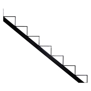 PYLEX 7-Step Black Aluminum Stair Stringer Collection 10.