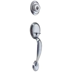 Kingsway Entry Key Handleset Door Satin Chrome
