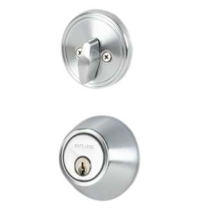 Keyed Deadbolt Lock Satin Chrome