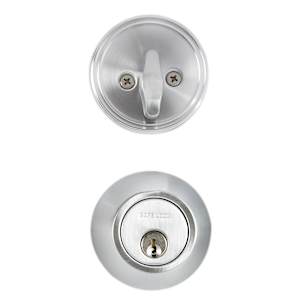 Keyed Deadbolt Lock Satin Chrome