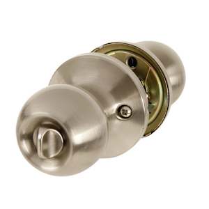 Regina Bathroom Door Knob Satin Nickel