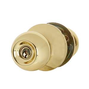 Regina Keyed Entry Door Knob Brass