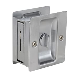 Bathroom Pocket Door Pull Satin Chrome
