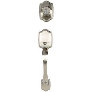 Brentwood Entry Key Handleset Door Satin Nickel