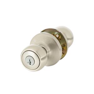 Fairfax Keyed Entry Door Knob Satin Nickel