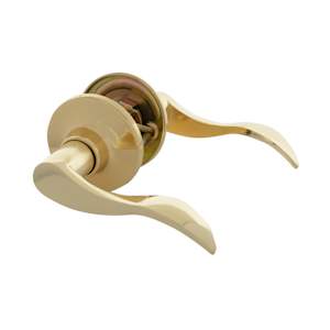 Wave Passage Door Handle Brass