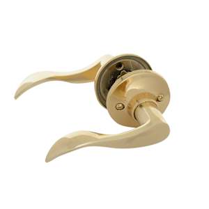 Wave Passage Door Handle Brass
