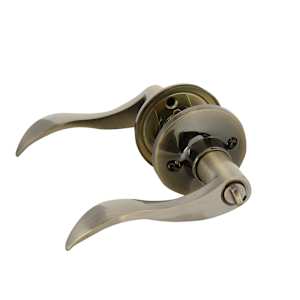 Wave Bathroom Door Handle Antique Brass