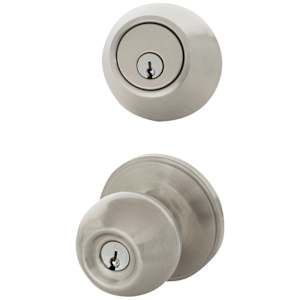 Corona Keyed Entry Door Knob &Deadbolt Set Stainless Steel
