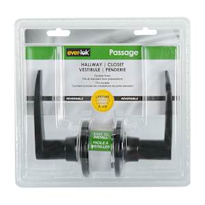 Classic Passage Door Handle Black