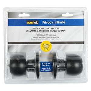 Bathroom Door Knob Black