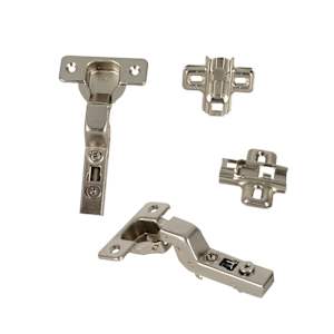 Integra Slow Closing Half Overlay Hinges 110° Nickel Pkg/2