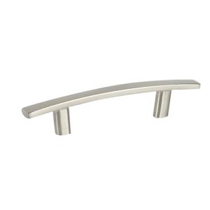 Poignée d'armoire en métal Padova nickel brossé 96 mm c/c