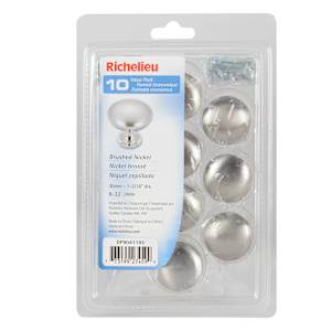 Copperfield  Metal Cabinet Knobs Brushed Nickel 30 mm Pkg/10