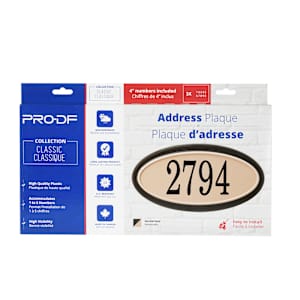 Classic Oval Address Plaque Mocha and Sand