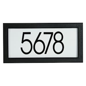 Modern Rectangular Address Plaque Black and White