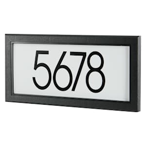 Modern Rectangular Address Plaque Black and White