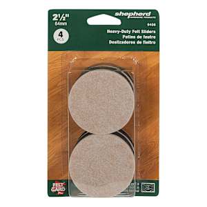 Patins de feutre 2 1/2 po FeltGard Pqt/4