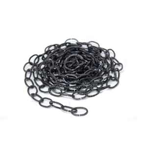 Oval Pendant Chain n° 10 x 8 ft. Black