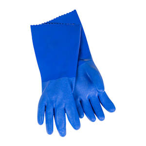 Gants PVC bleu très grand