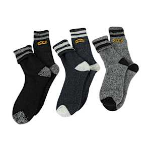 DEWALT Thermal Work Socks Large Pkg/3