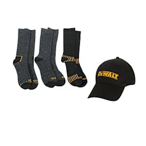 Dewalt Work Socks and Cap Large Pkg/3