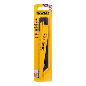 DEWALT Wood Reciprocating Saw Blades 6 in. (3 TPI) Pkg/5