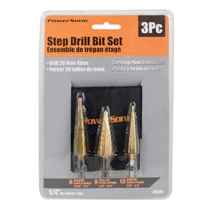 3-Pc. Step Drill Bit Set