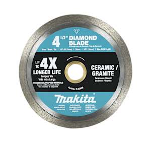 MAKITA Grinder Diamond Blade 4 1/2 in. Continuous Rim