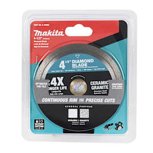 MAKITA Grinder Diamond Blade 4 1/2 in. Continuous Rim