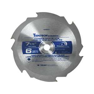 Lame de scie circulaire pour fibrociment 7 1/4 po 6 dents