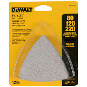 DEWALT Sanding Papers n° 80/120/220 Pkg/12